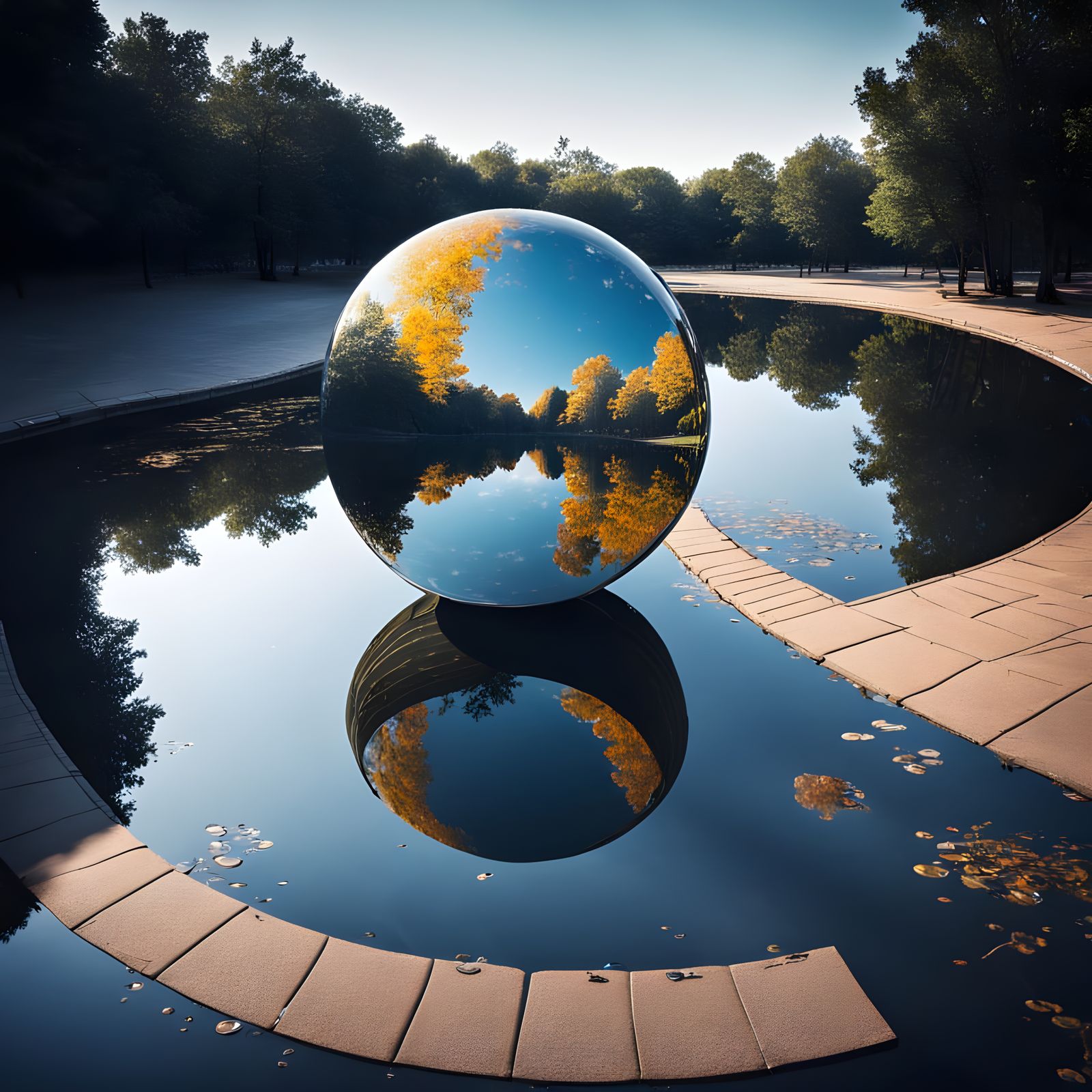 Seasonal Elegance in Reflection