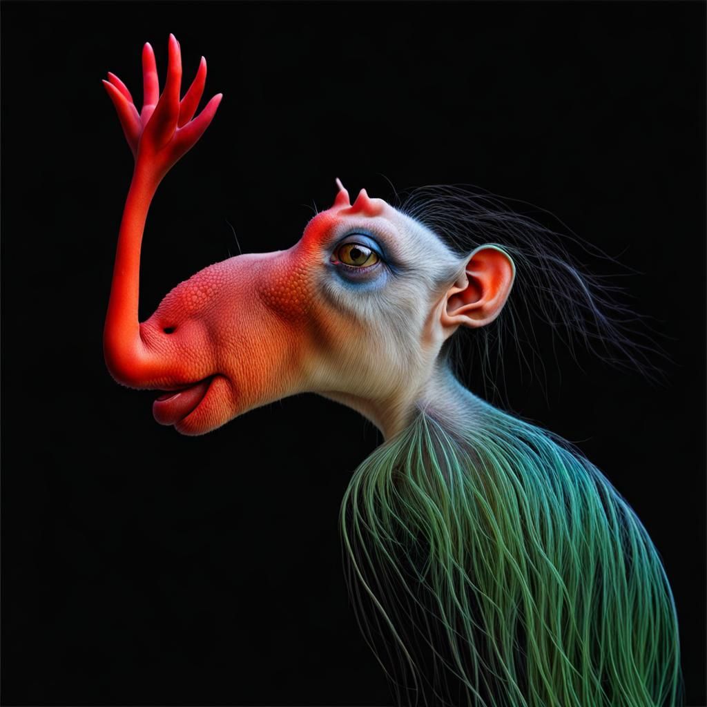 Surreal Alien Restaurant Celebration: Hyperrealistic Photogr...