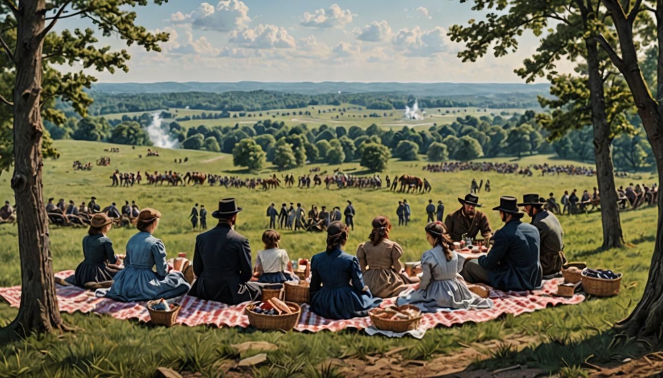 Picnic Overlooking the Battle of Bull Run