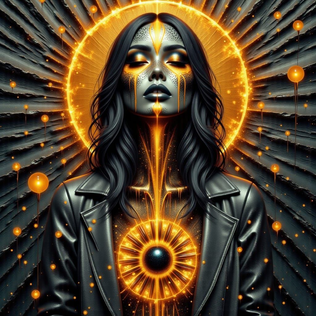 Abstract Nightmare Landscape with Glimmering Petals