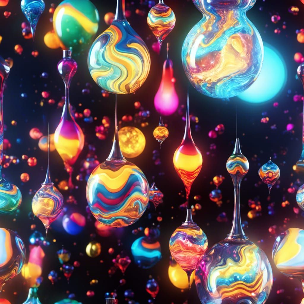 Psychedelic Lava Lamps Dancing in Steampunk Style