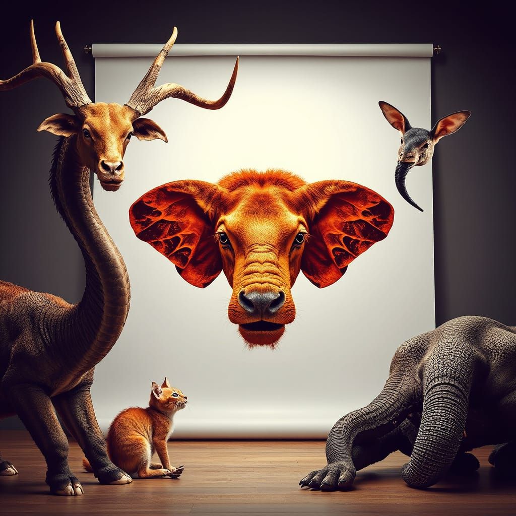 Extinct Animals. Photoshoot. Advertising.
