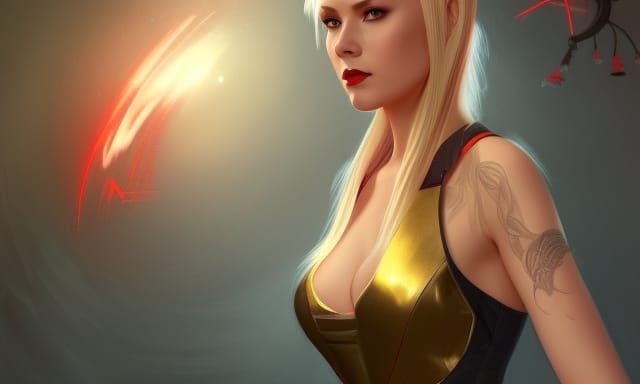 Star Trek Woman in Arcane Library, Fantasy Art