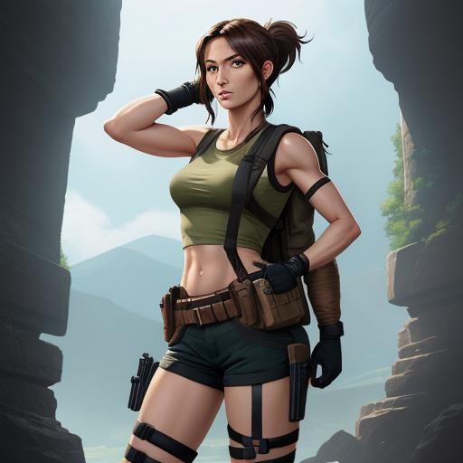 Lara Croft in Anime Style