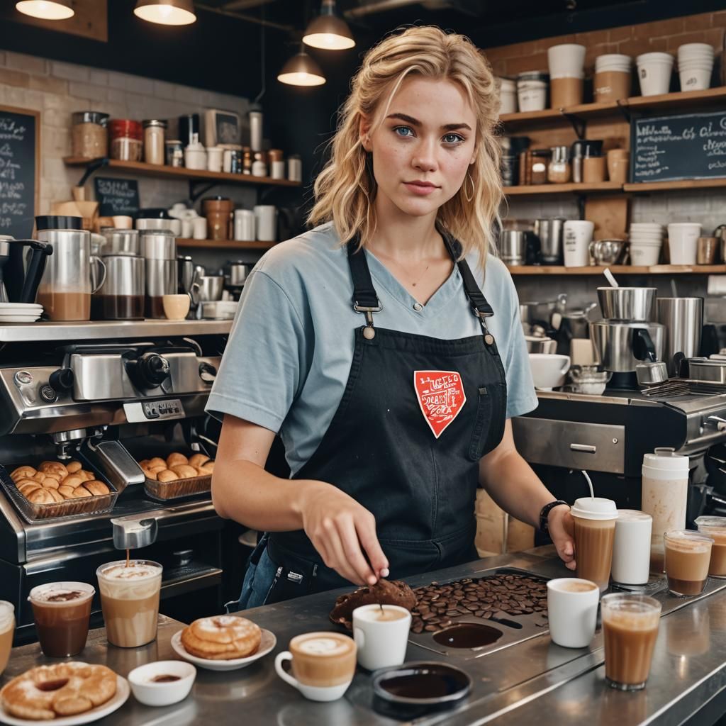 Barista Creates Coffee: Fantasy Concept Art