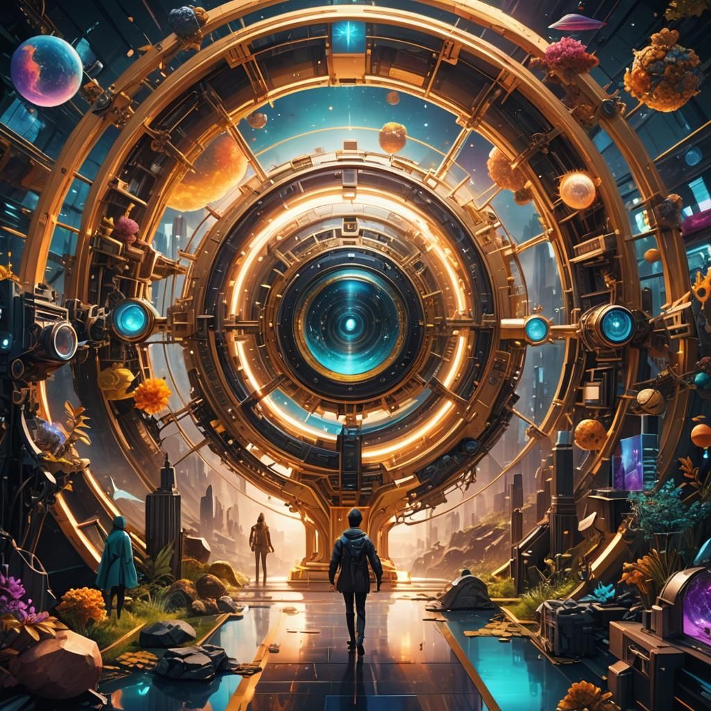 Fantastical Surrealism: Detailed Matte Painting in Deep Colo...