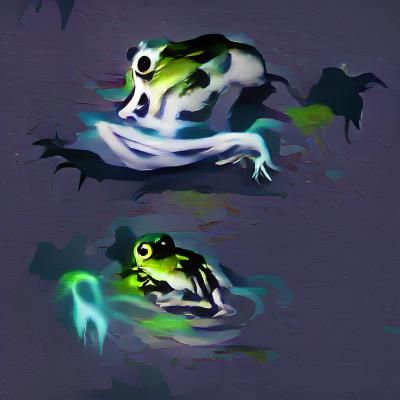 Ethereal Ghost Frog Digital Rendering