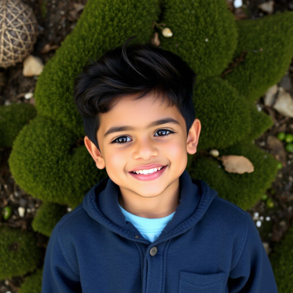 Enchanted Forest Sprite in Vibrant Mossy Habitat