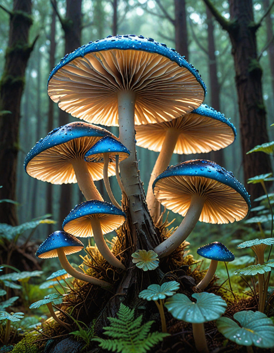 Magical Whimsical Forest Creature in Iridescent Hues