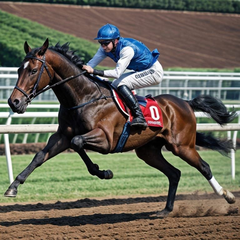 Stewball Racehorse in Sharp Focus, High Definition