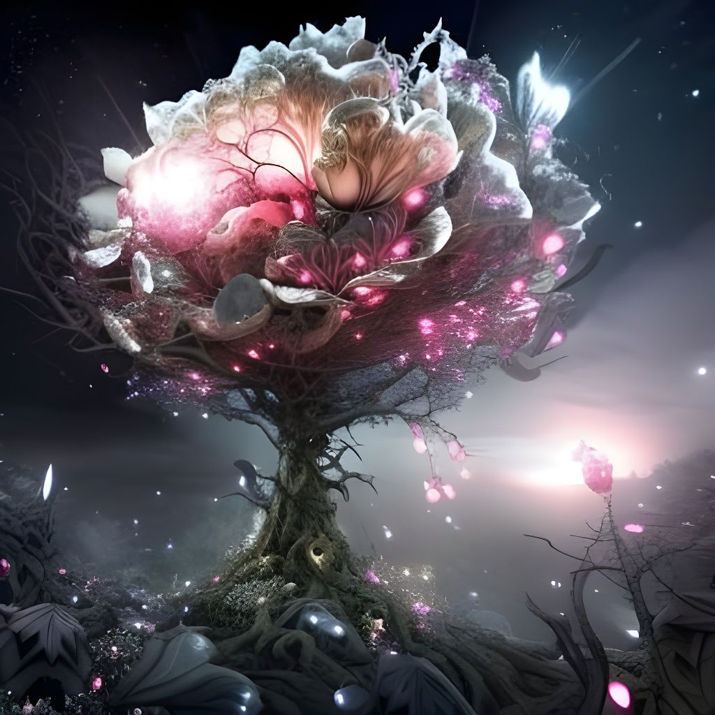 Rosepunk Treehouse in Borderland Fantasycore Style