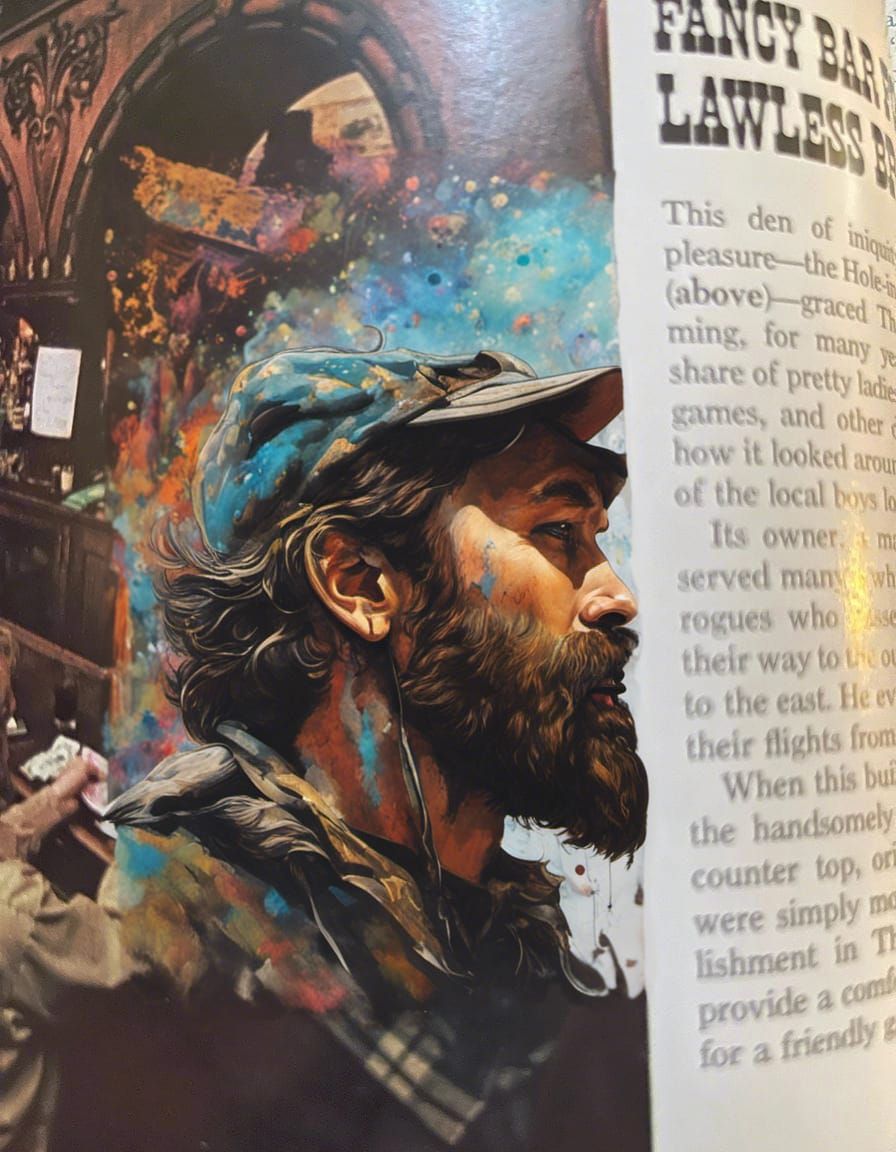 Tombstone Bar Scene with Mythical Smoke Art