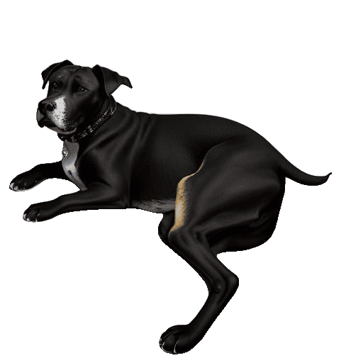 Detailed Matte Painting of Pitbull-Labrador Mix