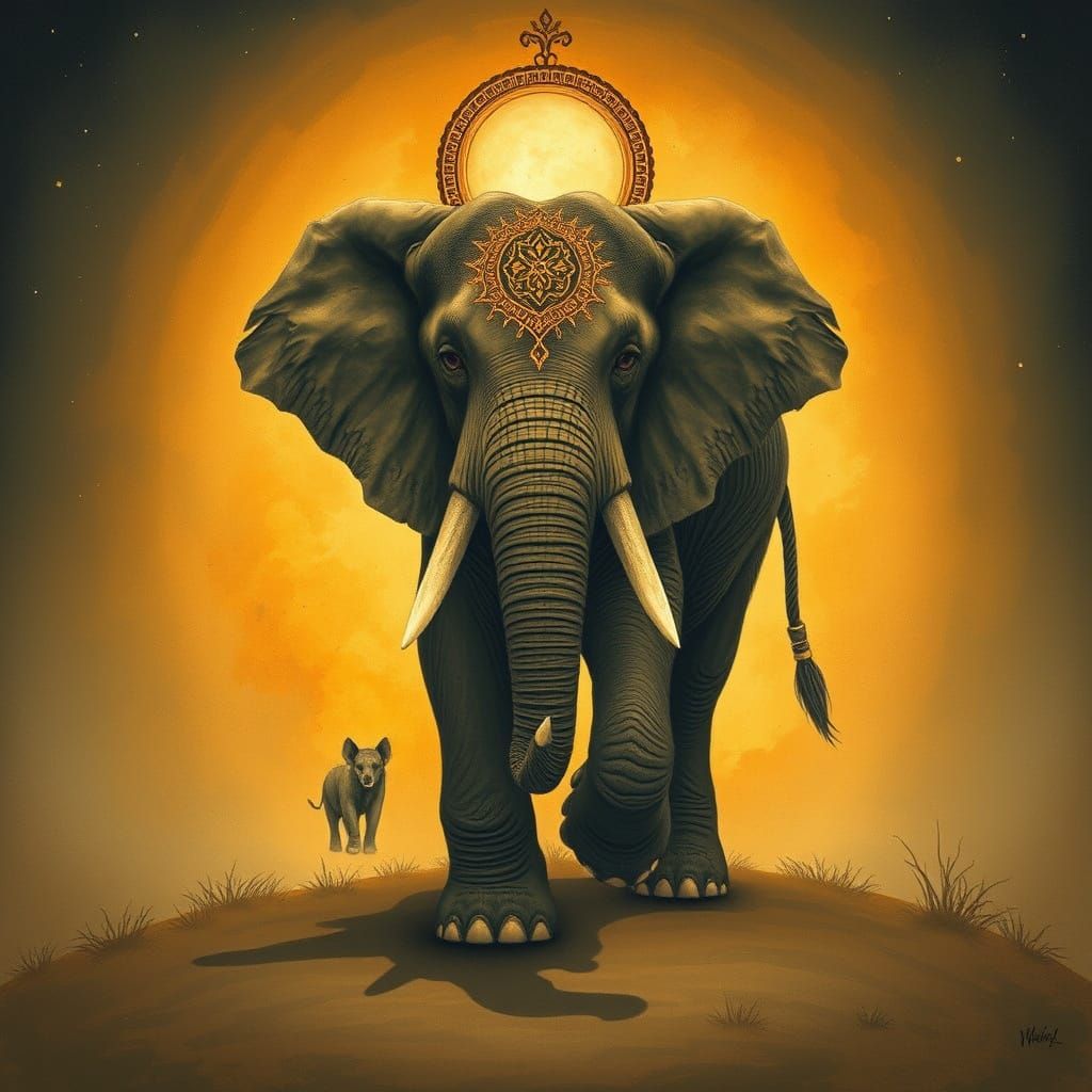 Mystical Elephant of Valmira in Dreamscape