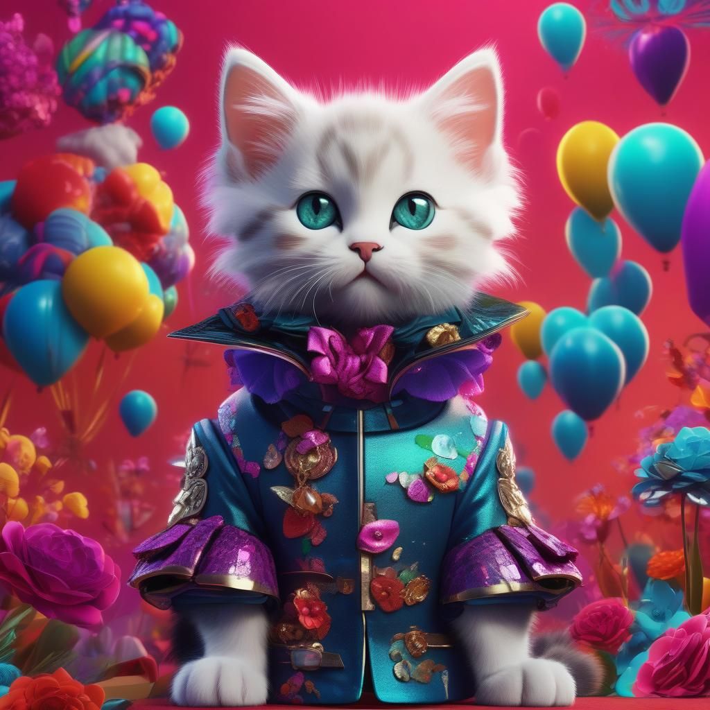 Kitten in Couture on Fashion Magazine Cover