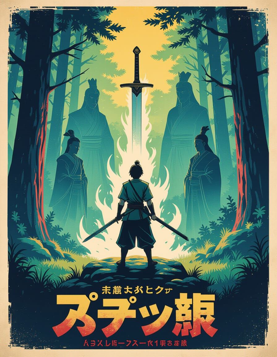 Heroic Warrior and Sacred Sword: Manga Poster