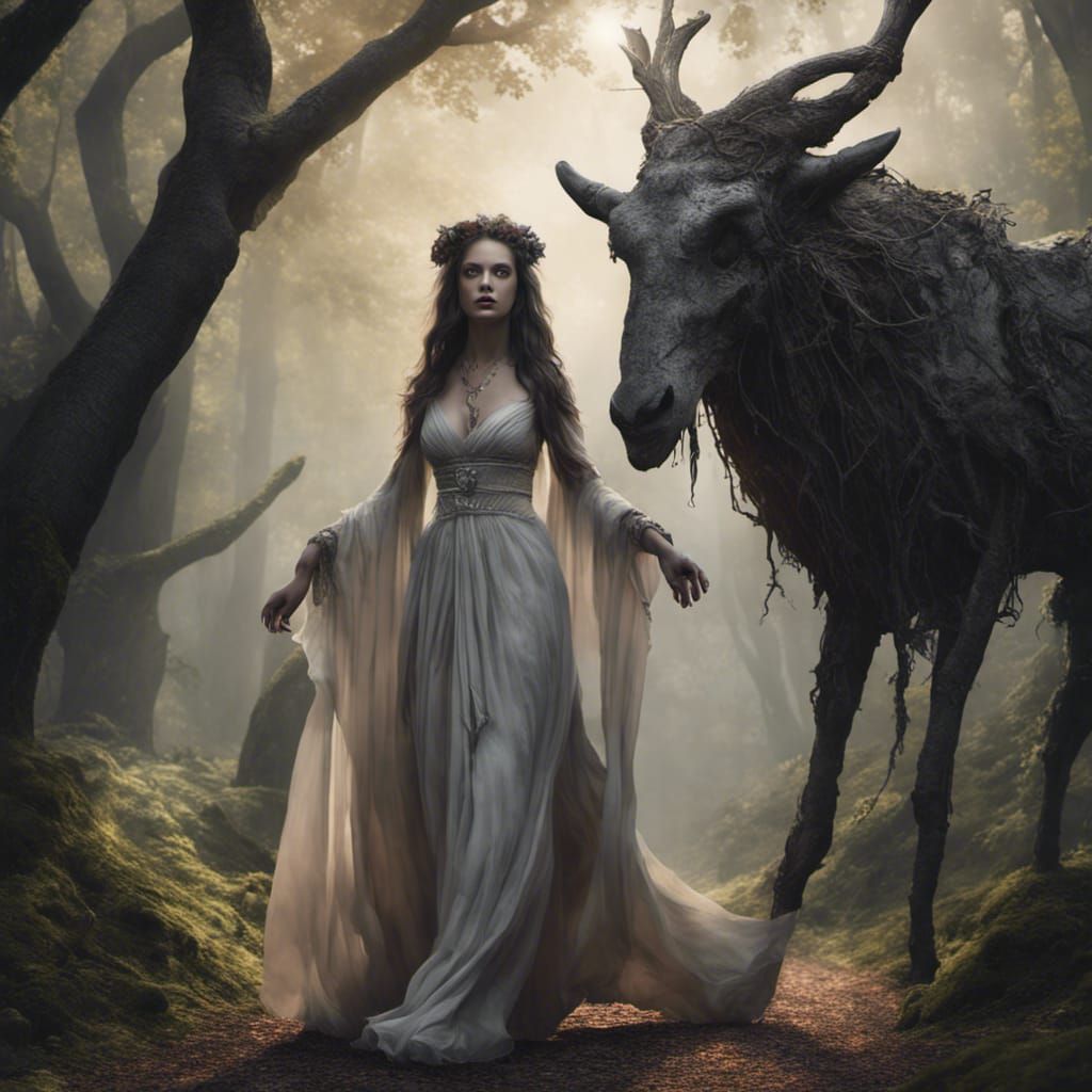 Gothic Goddess and Ent Walking with Witches