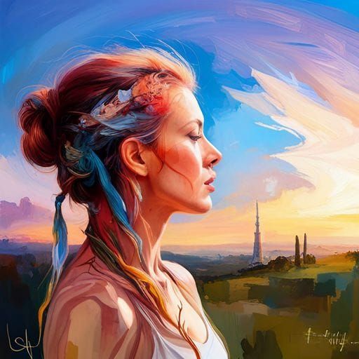 Simple AI-Generated Portrait