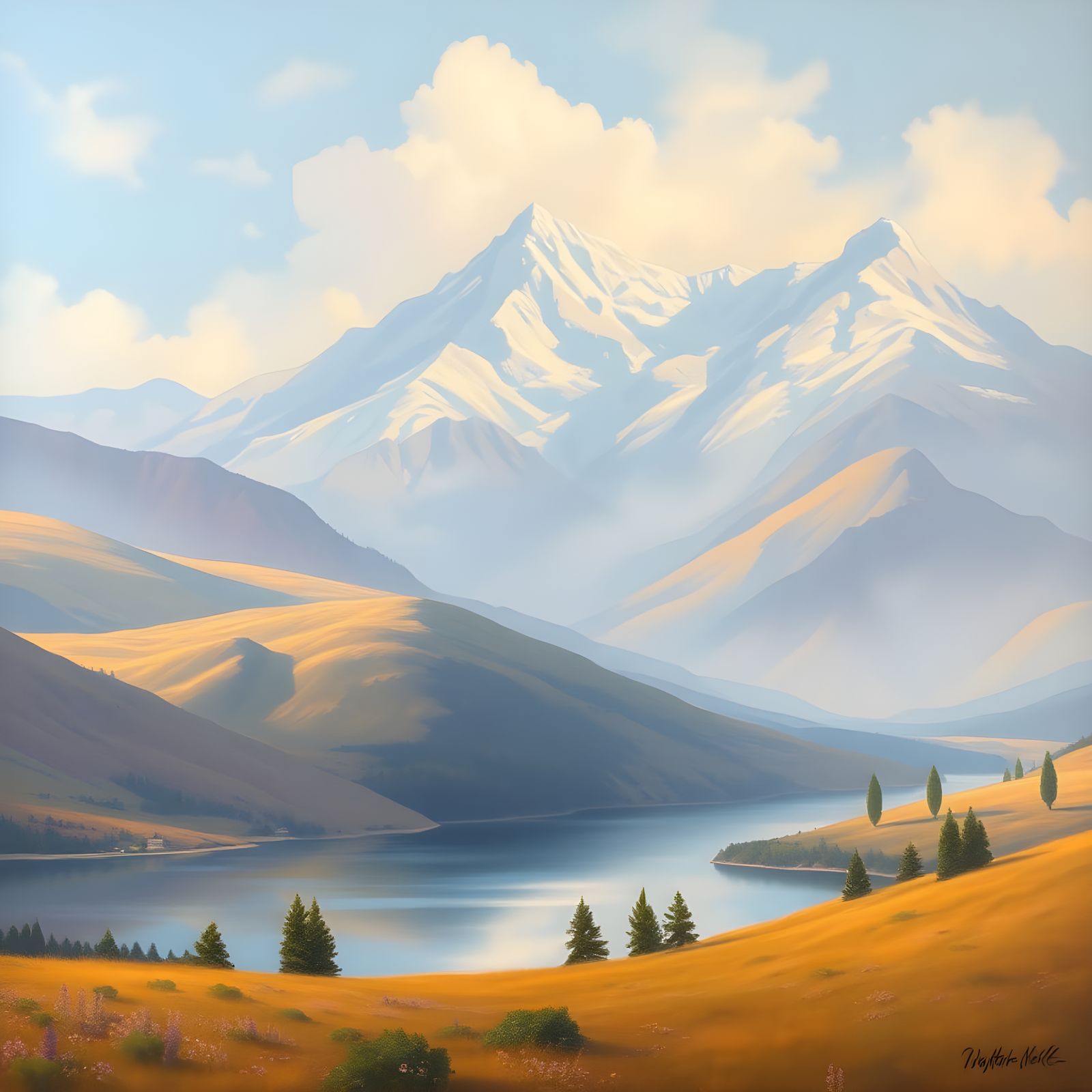 Ethereal Masterpiece in Soothing Pastels