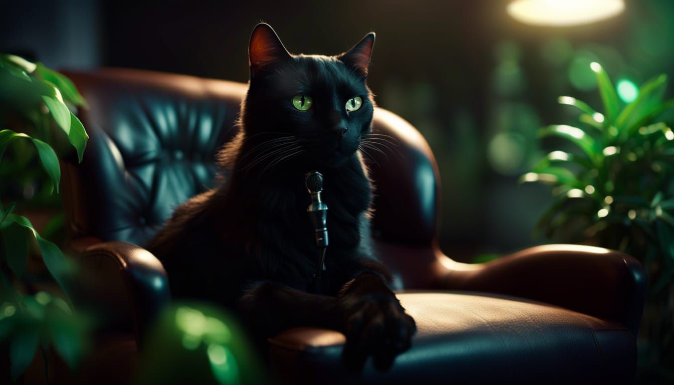 Anime Cat Smoker in Volumetric Lighting