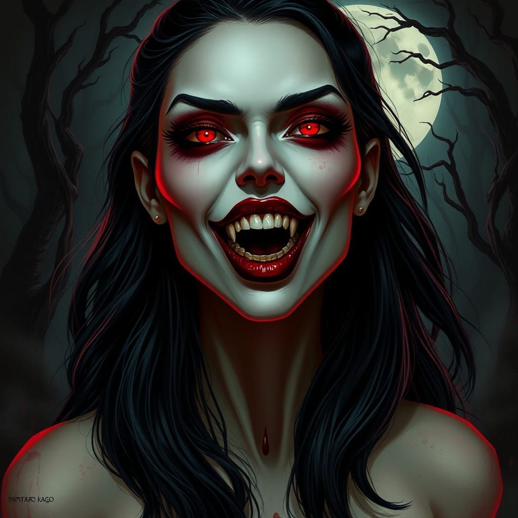 Dark Goddess of Eternal Hunger Revealed in Crimson Splendor