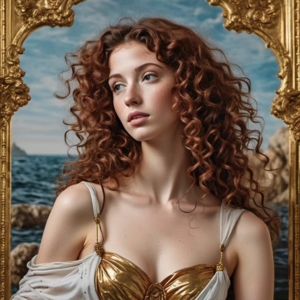 Goddess Ariadne as Venus, Photorealistic Renaissance Style