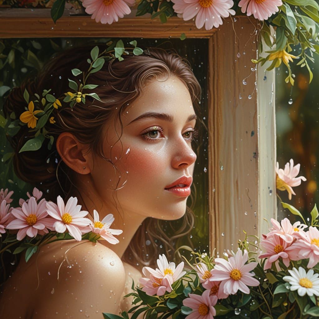 Sensual Whimsy in an Oil Painting Portrait