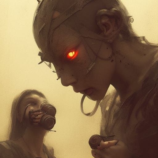 Sinister Hear No Evil Art in Fantasy Style