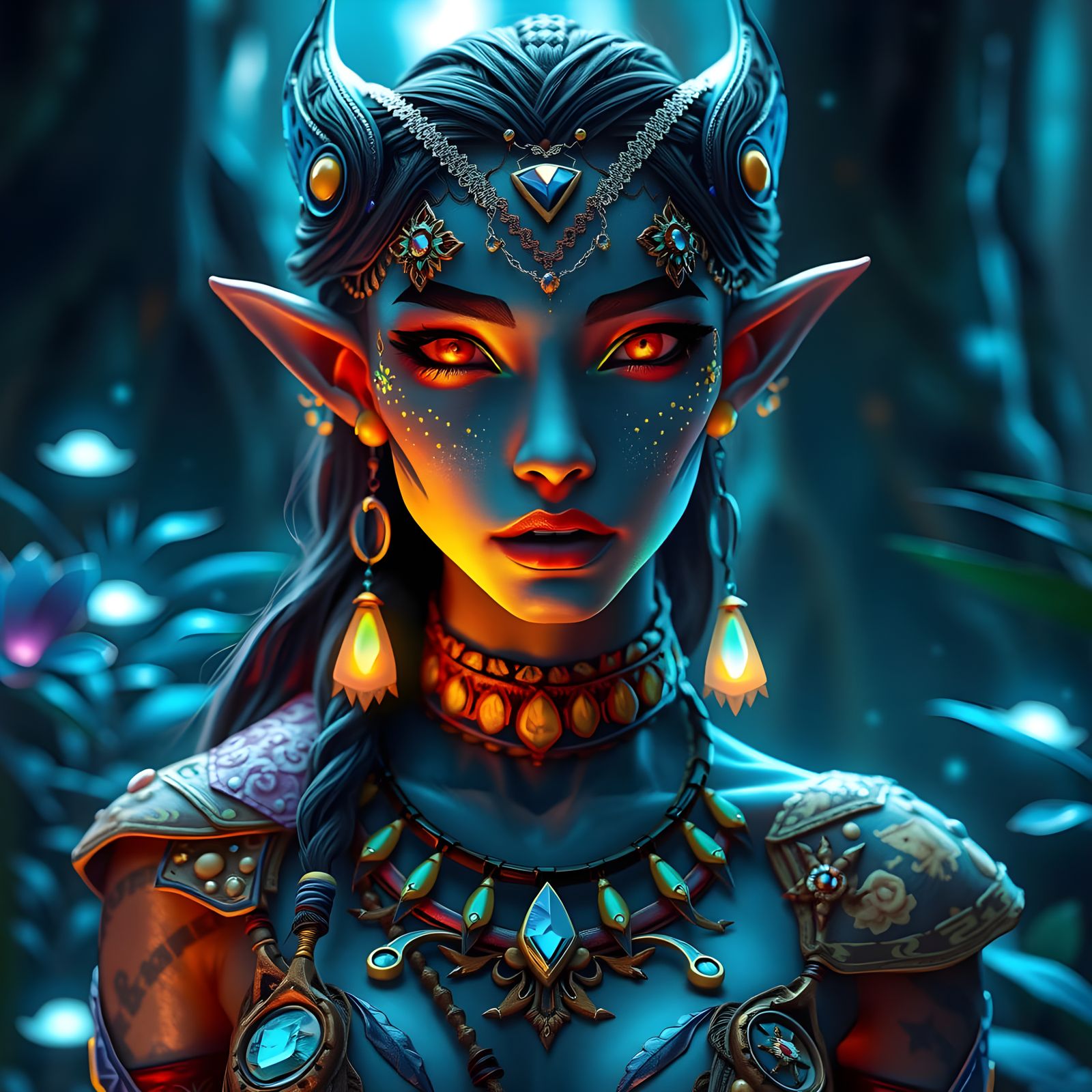 Glimmering Navi Goddess of Pandora's Forest