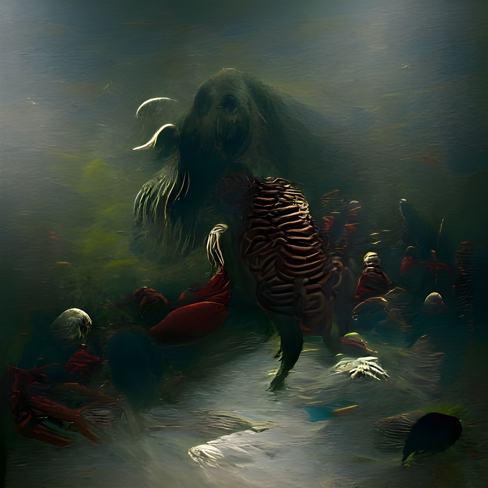 Terrifying Animal in Gothic Horror Style
