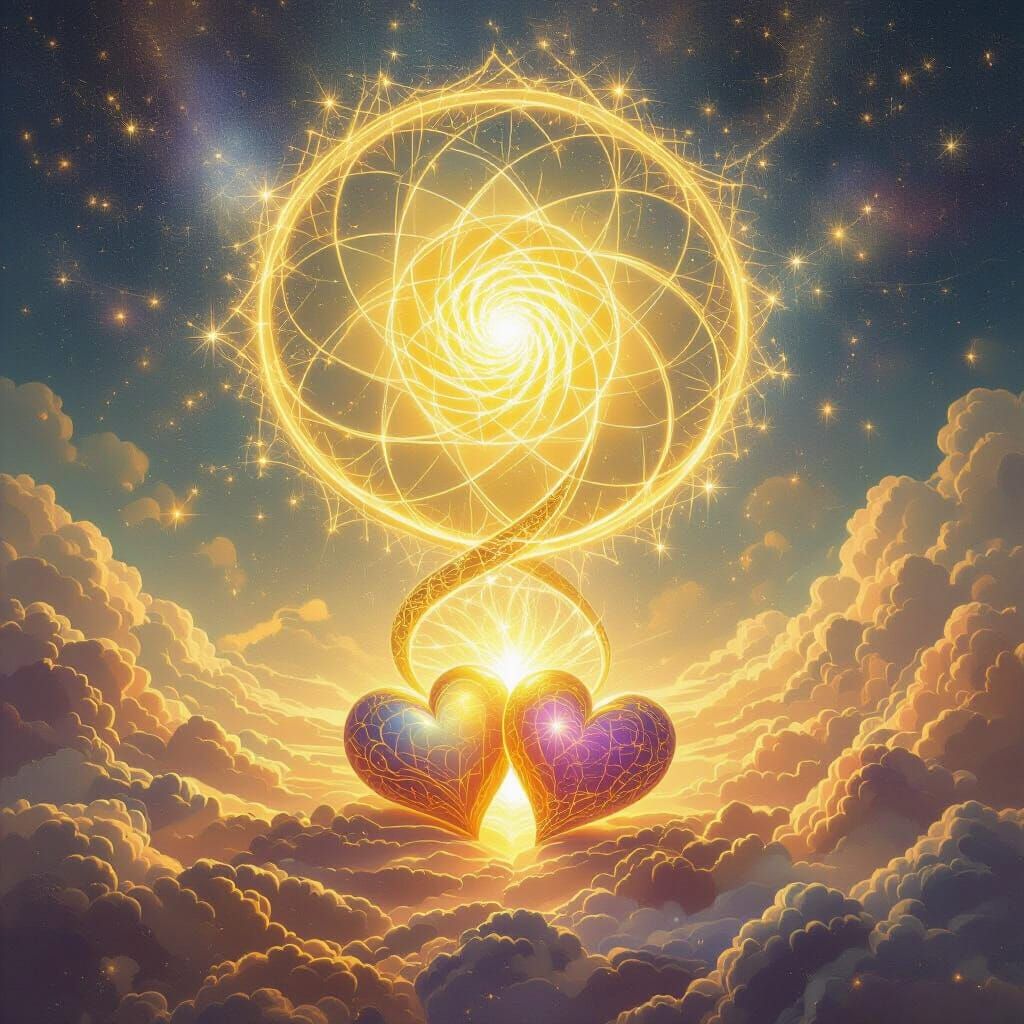 Ascending Spiral With Intertwined Hearts and Minds