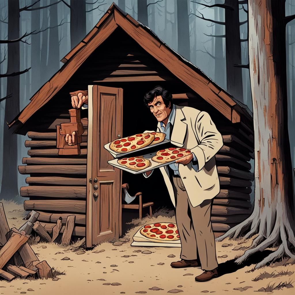 Columbo Delivers Pizza to Evil Dead Cabin