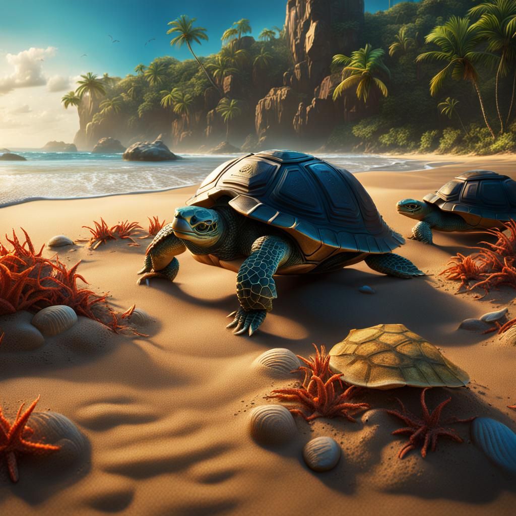 Beach Pollution: Turtles Trapped in Plastic Waste