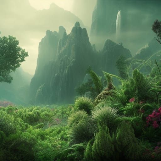 Epic Plants in a Dramatic Digital Painting