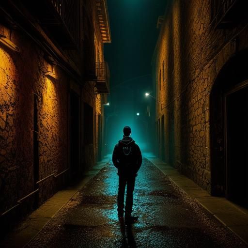 Atmospheric Alley Portrait in Cinematic Style