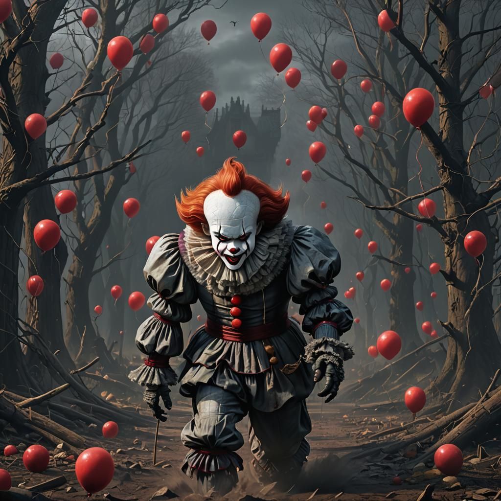 Detailed Pennywise Matte Painting in Unreal Engine 5