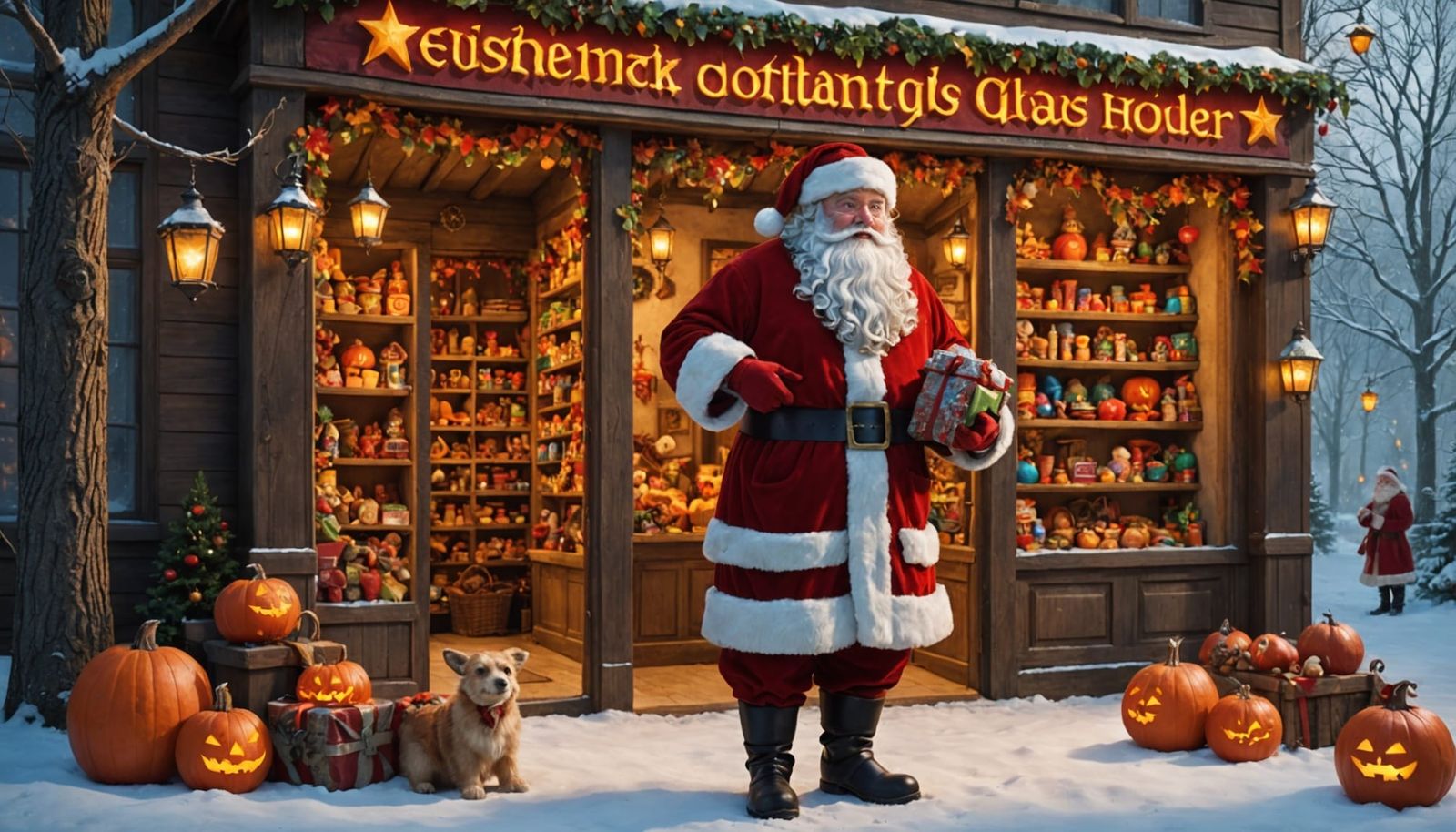 Santa's Enchanted Autumn Glade: A Season of Giving