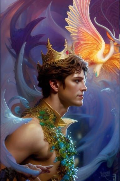 Dazzling Fairy King Portrait in Fantasycore Style