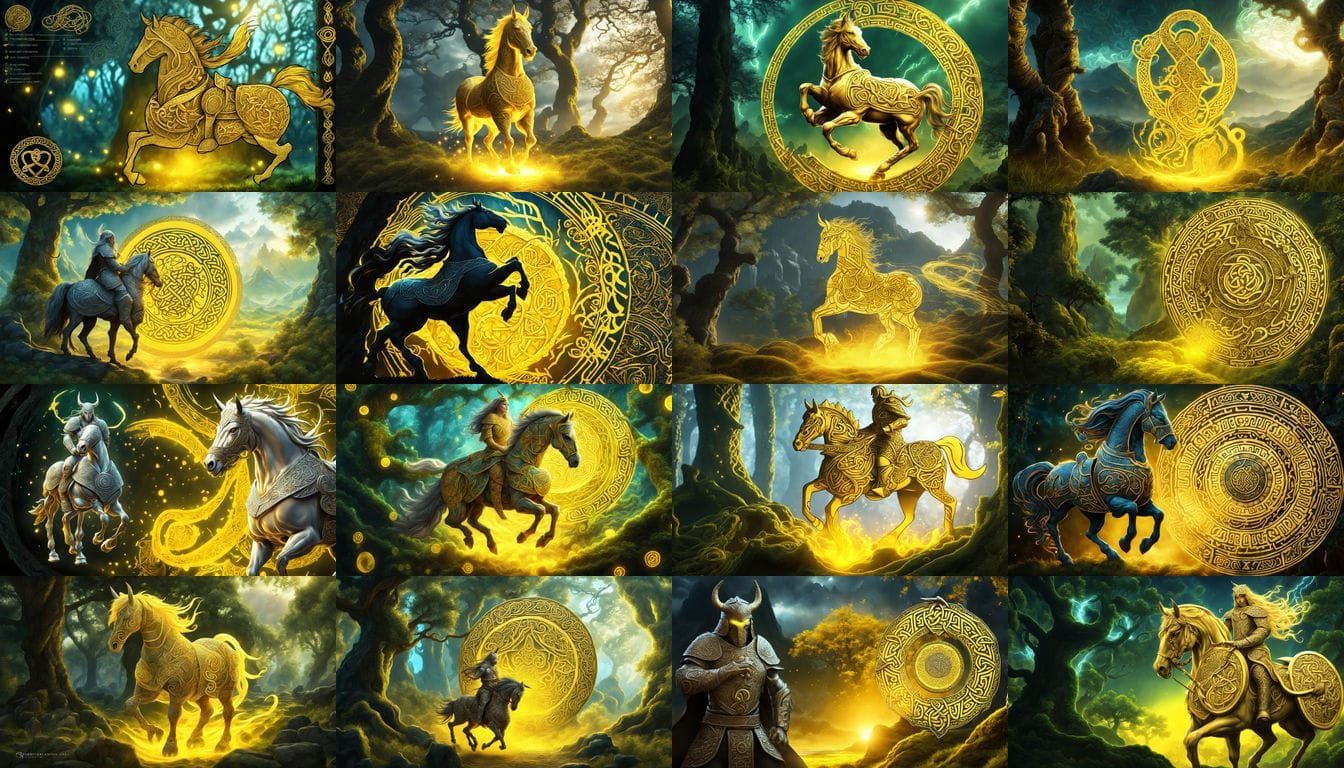 Epic Celtic-Runic Warrior in Ancient 8K Videogame Art