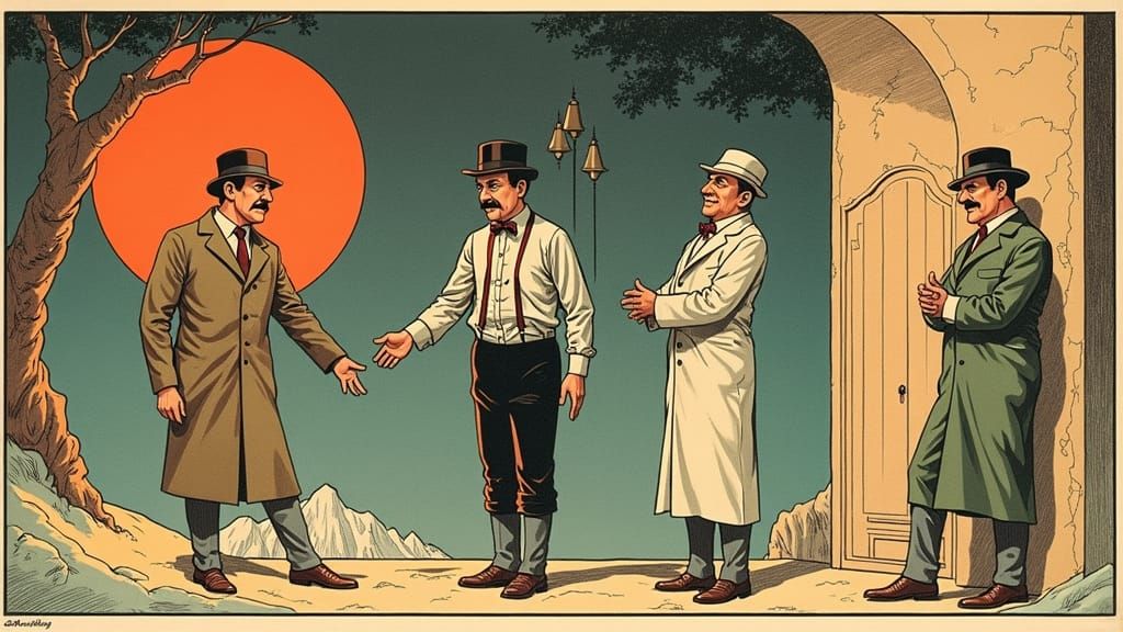 Surreal Comic Book Page: Marx Brothers Androids