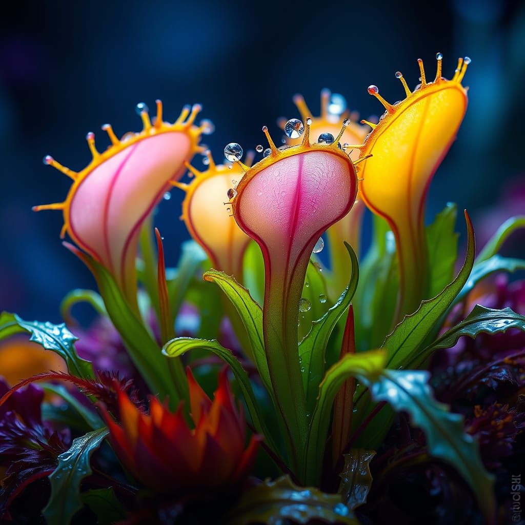 Venus Flytrap Salad in Detailed Matte Painting Style