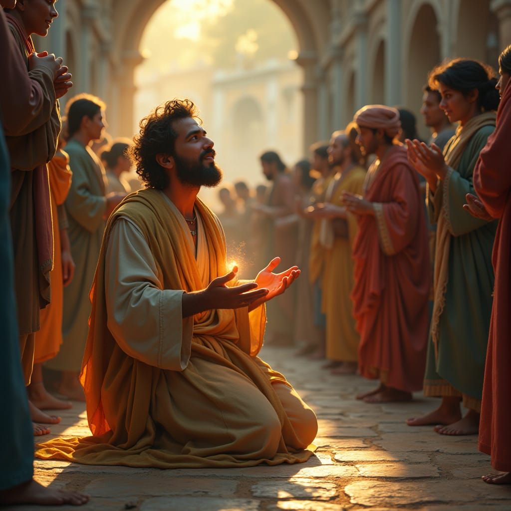 A Compassionate Man Finds Solace in Faith Amidst the Poor