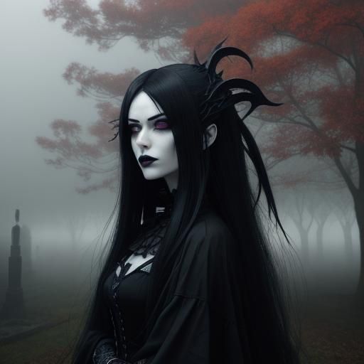 Grave goth girl