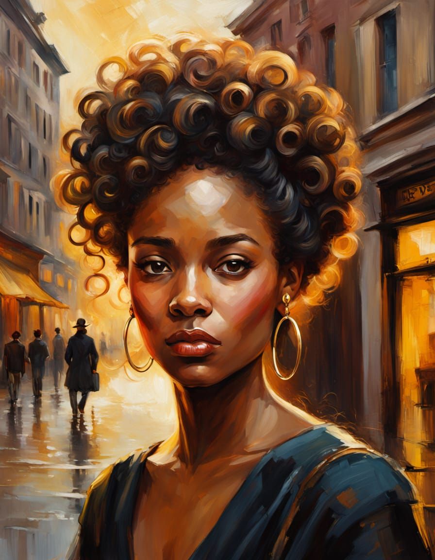 African American Woman: Belle Époque Portrait
