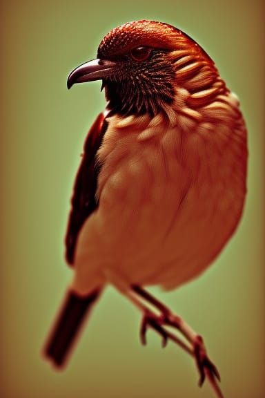 Ethereal Bird Brain in Maximalist Style