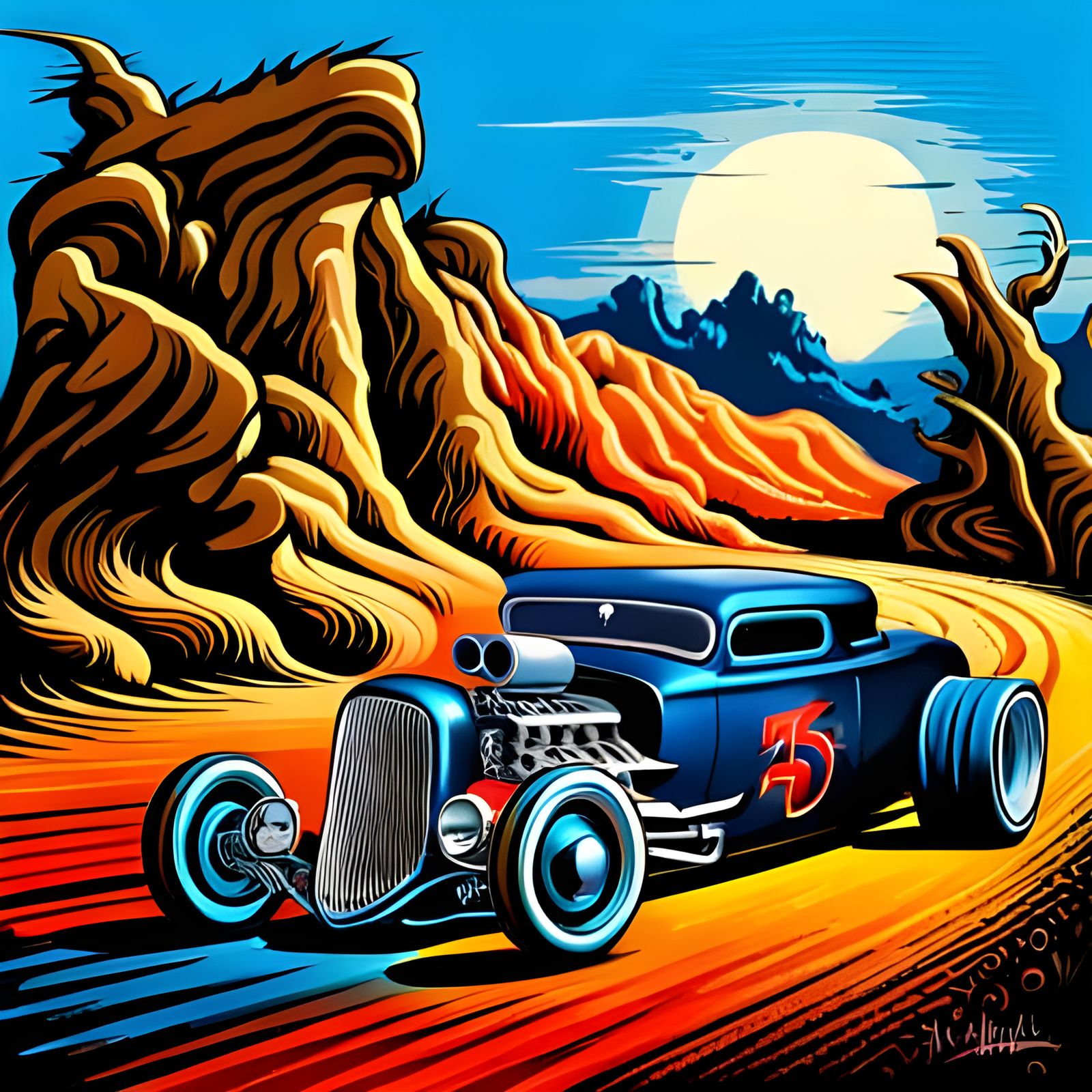 Ed Roth Monster Car Art