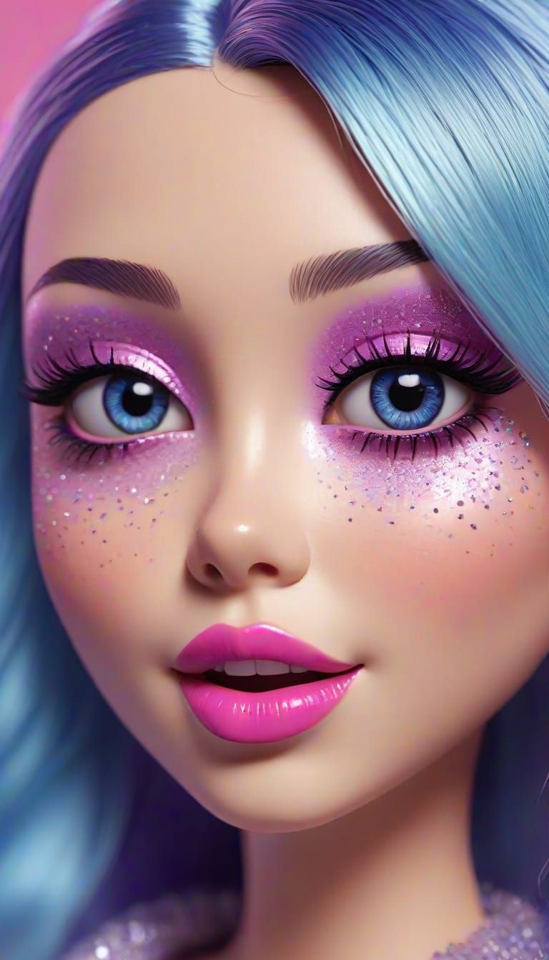 Bratz Doll 'Smile Now Cry Later' Mask in Cartoonish Digital ...