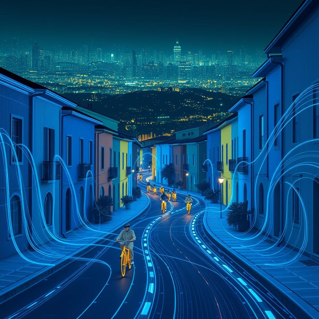 Blue Mathematical Data Constellations in Italian Houses