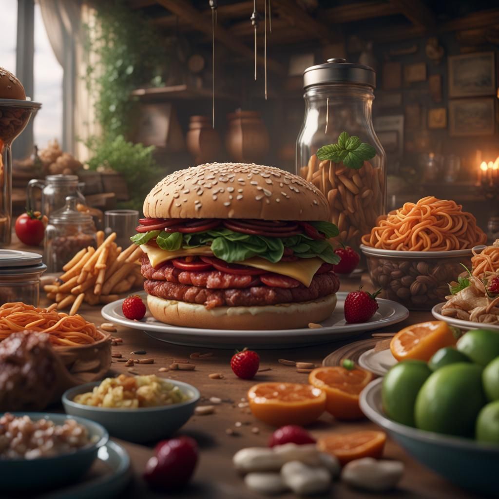 Favorite Food in Detailed 3D Render