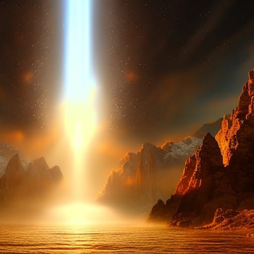 Heavenly Portal in a Digital Painting Style